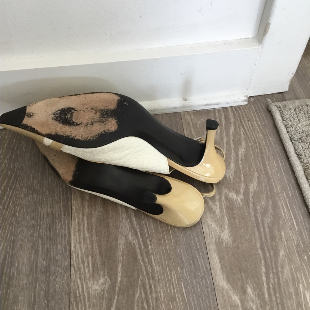 Stuart Weizman White/ Tan Heels Size 7.5 $80 - image 8